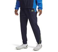 Under Armour Pantalón Challenger Warm-Up PNT – Azul marino lavado/Amarillo de alta visibilidad – LG
