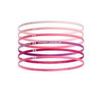 Under Armour UA Mini - Diademas elásticas para niña, paquete de 6 unidades, color rosa y blanco OSFM, talla única, Prime Pink/White, One Size