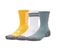 Under Armour UA Perf Tech Nov - Calcetines para hombre, 3 unidades, Jaspe azul blanco, L