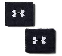 Under Armour UA Performance Wristband pack de 2 muñequeras para hombre, accesorios de entrenamiento, hombre, Negro, Talla única