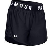 Under Armour UA Play Up 5in Shorts Pantalones cortos de mujer, pantalones cortos deportivos con bajo redondeado para favorecer la silueta, color negro/negro/blanco