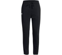 Under Armour UA Rival Terry Jogger Pantalones de chándal para mujer, cómodo y suave pantalón de deporte, color negro/blanco