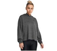 Under Armour UA Rival Terry OS Hoodie Sudadera con capucha para mujer, cómoda sudadera deportiva, color gris brezo oscuro/blanco