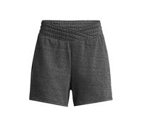 Under Armour UA Rival Terry Shorts deportivos para mujer, cómodos pantalones cortos deportivos para calentar o entrenar, color gris brezo oscuro/blanco
