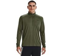 Under Armour UA Tech 2.0 1/2 Zip Camiseta de manga larga para hombre, camiseta con cremallera media de secado rápido, color rojo/negro