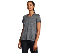 Under Armour UA Tech SSV Twist Camiseta de manga corta para mujer, camiseta de deporte cómoda, color gris brezo/gris acero/negro