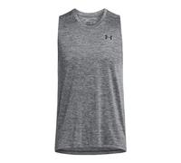 Under Armour UA Tech Tank Camiseta sin mangas para hombre, camiseta de hombre sin mangas para correr, color gris brezo/blanco