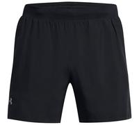 Under Armour UA Launch 5'' Short Pantalones cortos deportivos para hombre, shorts deportivos transpirables y de secado rápido, color negro/negro/reflectante