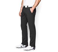 Under Armour UA Tech Tapered Pant Pantalón largo de golf para hombre, pantalón de deporte elástico con forma cónica, color negro/negro