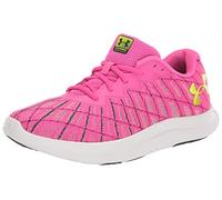 Under Armour UA W Charged Breeze 2, Visual Cushioning Mujer, 600 Rebel Pink Black Lime Surge, 39 EU