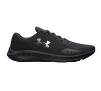Under Armour UA W Charged Pursuit 3, zapatos de deporte para mujer, ligeras y flexibles deportivas para mujer, color negro/negro/plateado metálico