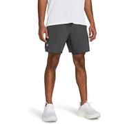 Under Armour UA Woven Wdmk Shorts Pantalones cortos deportivos para hombre, cómodos shorts deportivos transpirables, color gris brezo/blanco