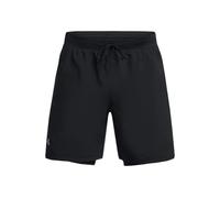 Under Armour UA Woven Wdmk Shorts Pantalones cortos deportivos para hombre, cómodos shorts deportivos transpirables, color gris brezo/blanco