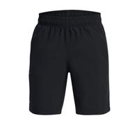 Under Armour UA Woven Wdmk Shorts Pantalones cortos deportivos para niño, cómodos shorts deportivos transpirables, color negro/blanco
