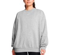 Under Armour Rival Fleece Oversized Crew Suéter, (011) Mod Gray Light Heather/White, S para Mujer