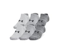 Under Armour Unisex-Adult Essential No Show Socks 6 Pack, (025) Castlerock/Castlerock/Anthracite, Large