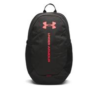 Under Armour Unisex Hustle Lite, Mochila deportiva duradera con diseño repelente al agua, Práctica mochila de gimnasia con panel inferior reforzadoBlack / / Racer Red,OSFM