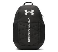 Under Armour Unisex Hustle Sport 6.0 Backpack, Mochila de gimnasio repelente al agua para deportes y atletismo, Mochila deportiva con fondo revestido duraderoBlack/Black/Metallic Silver,OSFM