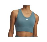Under Armour – Brasier deportivo Vanish – Impacto medio sin costuras – Jasper Blue/White Medium