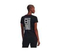 Under Armour Women's New Freedom Flag T-Shirt , Black (001)/White , Large