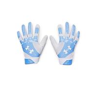 Under Armour Women's Standard Radar Softball Gloves, (103) White/Carolina Blue/White, Medium