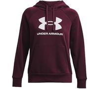 Under Armour Women's Standard Rival Fleece Big Logo Hoodie, (600) Dark Maroon / / White, Small