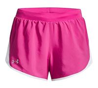 Under Armour Women's UA Fly-by 2.0 Shorts Pantalones Cortos, Mujer, Rebel Pink/White/Reflective, L