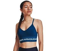 Under Armour Women's UA Seamless Low Long Sports Bra Camiseta, Mujer, Varsity Blue Varsity Blue Blizzard, XS