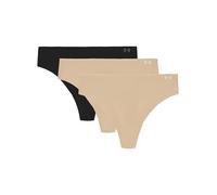 Under Armour Women's Underwear Pure Stretch No Show Thong Pant, 3 Pack Solid Tanga Mujer (Pack de 3)