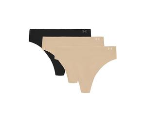 Under Armour Women's Underwear Pure Stretch No Show Thong Pant, 3 Pack Solid Tanga Mujer (Pack de 3)