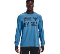 Under Armour x Project Rock - Camisa gráfica de manga larga para hombre, color azul Chicago/Azul Petróleo, M, Azul