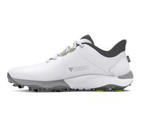 Under Armour Zapato de golf ancho Drive Pro para hombre, (100) Blanco/Blanco/Metálico Gun Metal, 9.5 Wide, 3026919