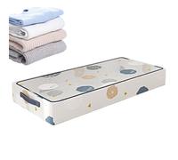 Under Bed Storage, Clothes Storage, Stackable Clear Box with Smooth Wheels, Sturdy and Long Lasting, Bedroom Organizer for Cabinet, Comforter, Blanket Solution, Dorm, Home, 31.5x19.69x7.87 Inches