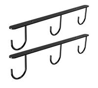 Under Cabinet Hooks, Stainless Steel Rack, Space Saving Organizer, Heavy Duty Mug Holder for Bathroom Kitchen Cabinet Garage Entrance Storage Hanging Cups Utensils Tools Efficient Organization Home