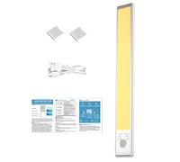 Under Cabinet Lighting - Motion Sensor Closet Lamp, 2200mAh USB Rechargeable Fixture for Kitchen, Adhesive Mount with 3 Levels Dimmable Brightness, Countertop Illumination, Portable Light for Pantry