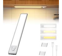 Under Cabinet Lighting,Punch-Free Smart Sensor Magnetic Rechargeable Led Lights, 3 Levels Dimmable Brightness & Color,For Kitchen, Stairs,Hallway(1)