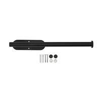 Under Cabinet Paper Towel Holder | Stainless Steel Paper Towel Hanging Rack for Kitchen/Bathroom | Black Space Saving Roll Holder with Utensil Hooks