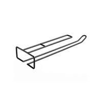 Under Cabinet Wine Glass Holder, Hanging Stemware Wine Glasses Rack, Iron Wire Glasses Storage Hanger for Cabinet Kitchen Bar(2pcs, Black) -T