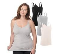 Under Control - Juego de 3 camisetas de lactancia de maternidad con sujetador de apoyo - Multi color - Large