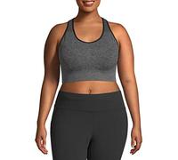 Under Control Sujetador deportivo deportivo con espalda cruzada de talla grande para mujer - gris - 3X