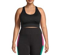 Under Control Sujetador deportivo deportivo con espalda cruzada de talla grande para mujer - negro - 2X