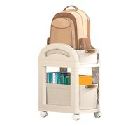Under Desk Cart, 2 Tier Storage Cart, Rolling Desk Cart, Textbook Storage Cart with Durable and Sturdy Construction for Textbooks, Workplaces Needs, and Bedroom Organization