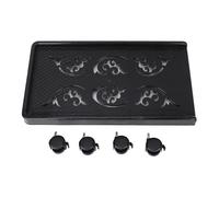 Under Desk CPU Stand | 30KG Robust PC Tower Holder with 4 Locking Wheels | Universal Mobile Riser for Computers/Toolboxes/Pet Bowls