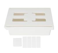 Under Desk Drawer Organizer | 3 - Pack Concealed Storage Containers for Office / Home / Dorm | Space Saving Cabinet Organizer with Strong Adhesive, Simple Installation (Medium: Approx. 17.6x16.2x10cm