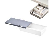 Under Desk Drawer - PP Slide Out Storage Organizer Adjustable Size | Adhesive Under Shelf Drawer Desks Tidy | Hidden Desktop Organizer For Home Office Workplace Study And Daily Desk Storages Use