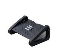 Under Desk Footstool Adjustable Foot Stepping Height Plastic Footrest Promote Leg Ergonomic Rollers Massage Footrest para Oficina(Black)