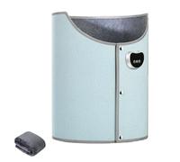 Under Desk Heater for Leg & Foot, Portable Space Heater for Office Quiet with Thermostat & Timer, Small Foot Warmer Under Desk for Winter Comfort Foldable for Home Office (Blue)