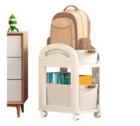 Under Desk Storage Cart, 2-Tier Trolley Cart, Trolley Cart with Wheels, Multi-Functional Storage Cart, Textbook Storage Trolley, Workplace Storage Cart, Bedroom Trolley Cart