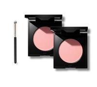 Under Eye Brightener - Corrector de ojos con pincel, polvo de ojos brillante contra las ojeras, hidratante y fácil de mezclar, perfecto para maquillaje natural (2 unidades, 2,8 g)