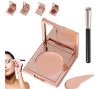 Under Eye Corrector,Colored Clay Cc Undereye Corrector,Under Eye Hydrating Concealer with Brush,Undereye Color Correctors for Covering & Brighten Dark Circles (Light Skin)